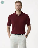 Camisa em Malha Cor Sólida Vermelho | Rest Money™