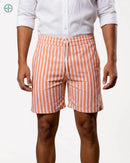 Bermuda Listrada Laranja | Rest Money™