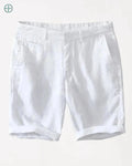 Bermuda 100% Linho Branco Masculina | Rest Money™