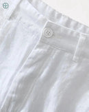 Bermuda 100% Linho Branco Masculina | Rest Money™