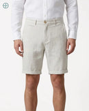 Bermuda 100% Linho Bege Masculina | Rest Money™