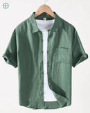 Camisa 100% Linho Manga Curta | Rest Money™