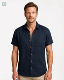 Camisa 100% Linho Manga Curta | Rest Money™