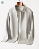 Cardigan Lapela 100% Caxemira Masculino | Rest Money™