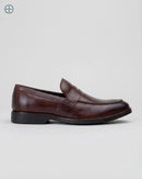 Mocassim Penny Loafer em Couro Liso | Rest Money™