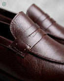 Mocassim Penny Loafer em Couro Liso | Rest Money™