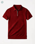 Polo Manga Curta Meio Ziper Canelada | Rest Money™