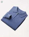 Pulôver Nobre Gola Polo 100% Caxemira | Rest Money™