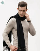 Cachecol Masculino Estilo Caxemira Preto | Rest Money™