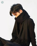 Cachecol Masculino Estilo Caxemira Preto | Rest Money™
