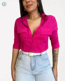 Camisete Feminina Viscolinho Manga Longa | Rest Money™